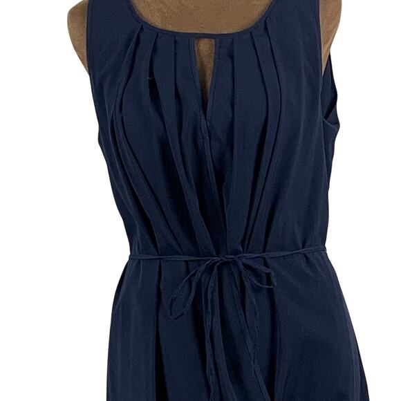 H&M Black Sleeveless Pleated Mini Dress Size 6 - Picture 2 of 8